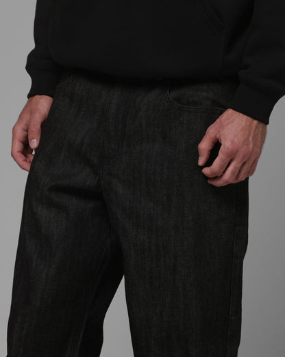 Loiter Selvedge Denim Boot Cut Jeans Black