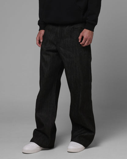 Loiter Selvedge Denim Boot Cut Jeans Black