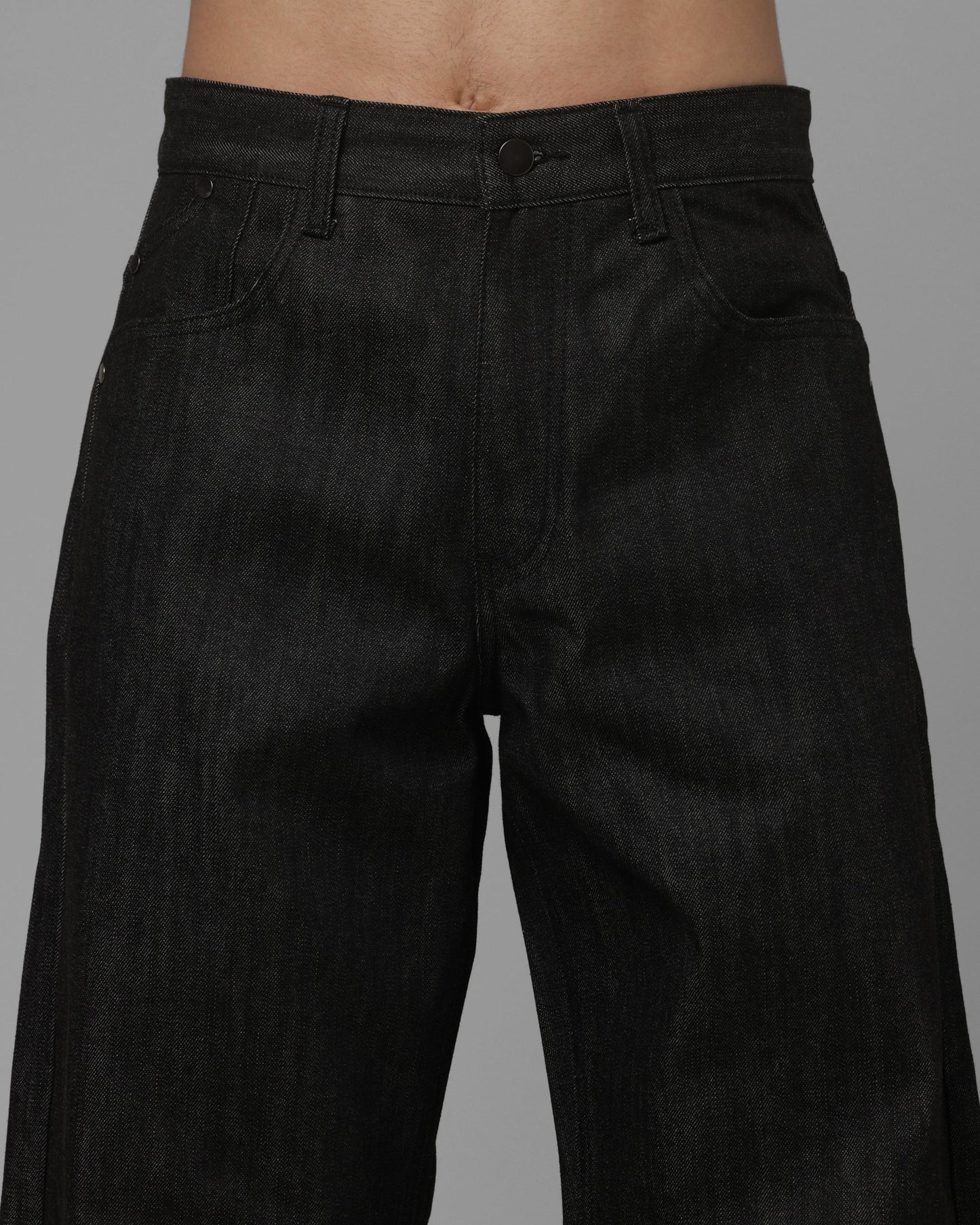 Loiter Selvedge Denim Boot Cut Jeans Black