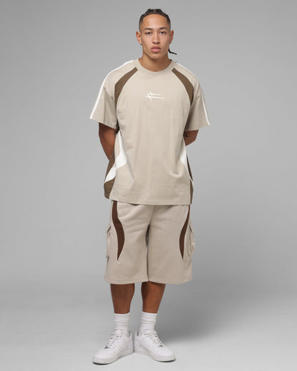 Loiter Hybrid Tek Cargo Shorts Stone