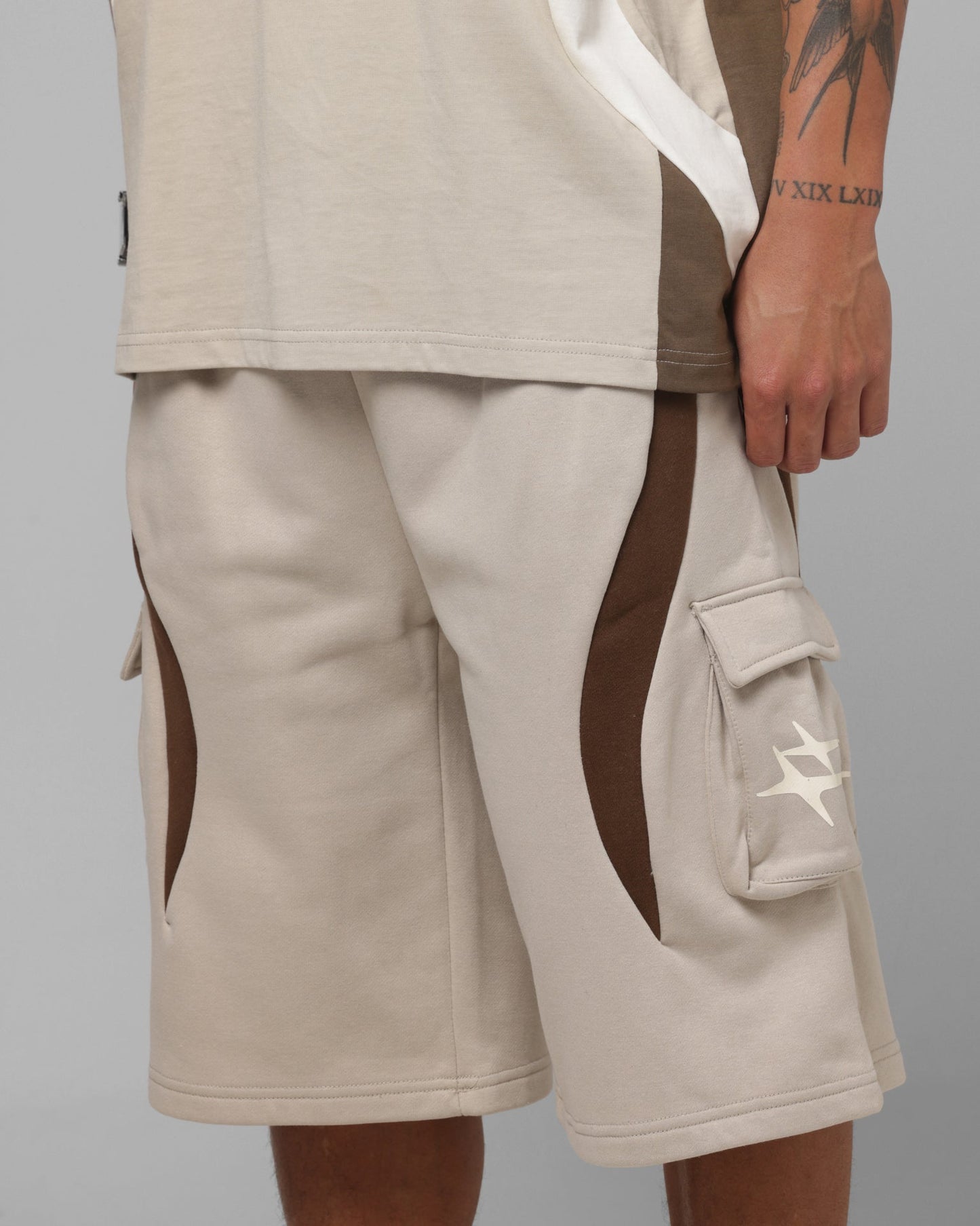 Loiter Hybrid Tek Cargo Shorts Stone