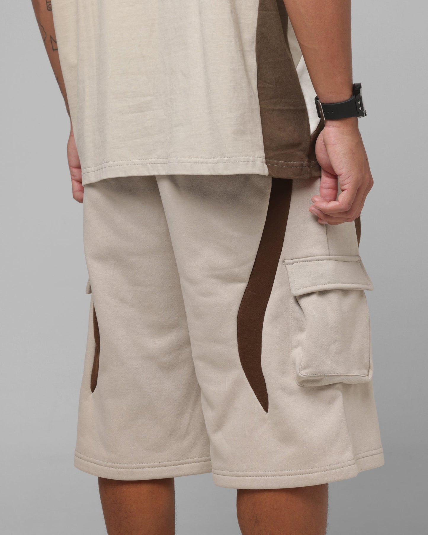 Loiter Hybrid Tek Cargo Shorts Stone