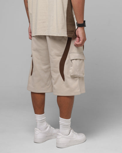 Loiter Hybrid Tek Cargo Shorts Stone