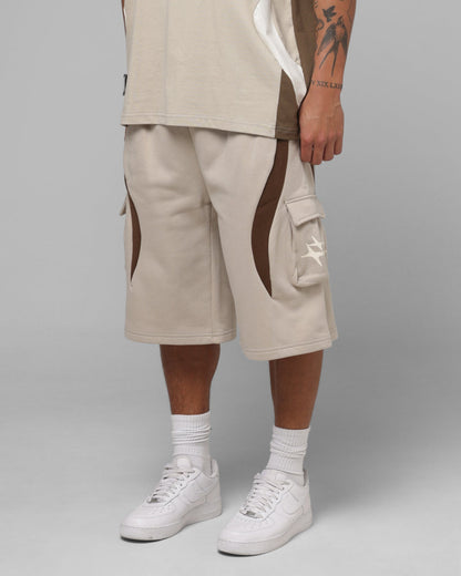 Loiter Hybrid Tek Cargo Shorts Stone