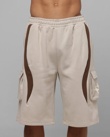 Loiter Hybrid Tek Cargo Shorts Stone