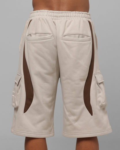 Loiter Hybrid Tek Cargo Shorts Stone