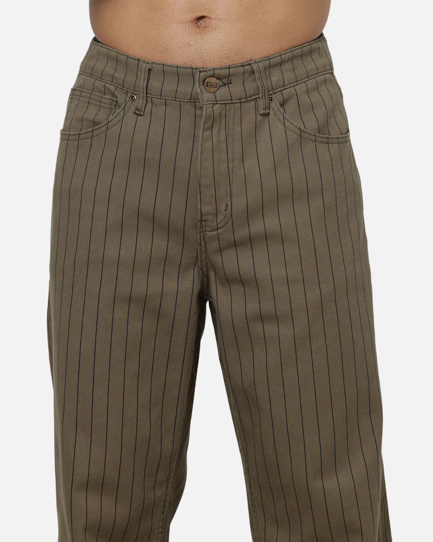Carre Solace Jeans Green Pinstripe