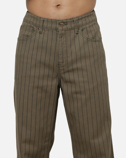 Carre Solace Jeans Green Pinstripe