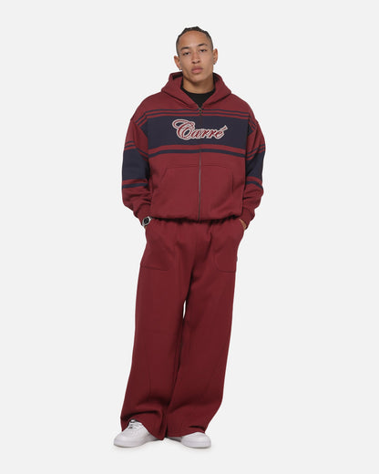 Carre Varsity Track Pants Burgundy
