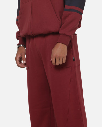 Carre Varsity Track Pants Burgundy