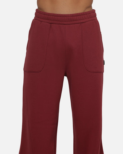 Carre Varsity Track Pants Burgundy