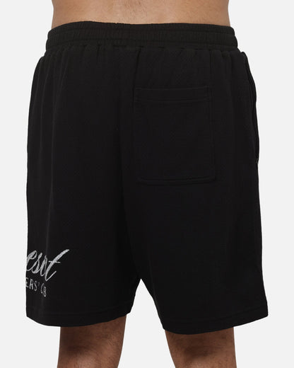 Represent Owners Club Script Mesh Shorts Black