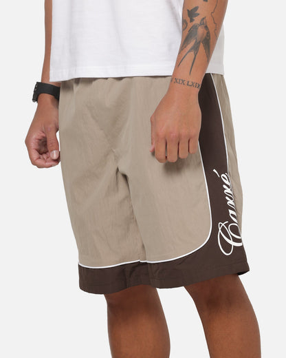 Carre Script Boardshorts Brown