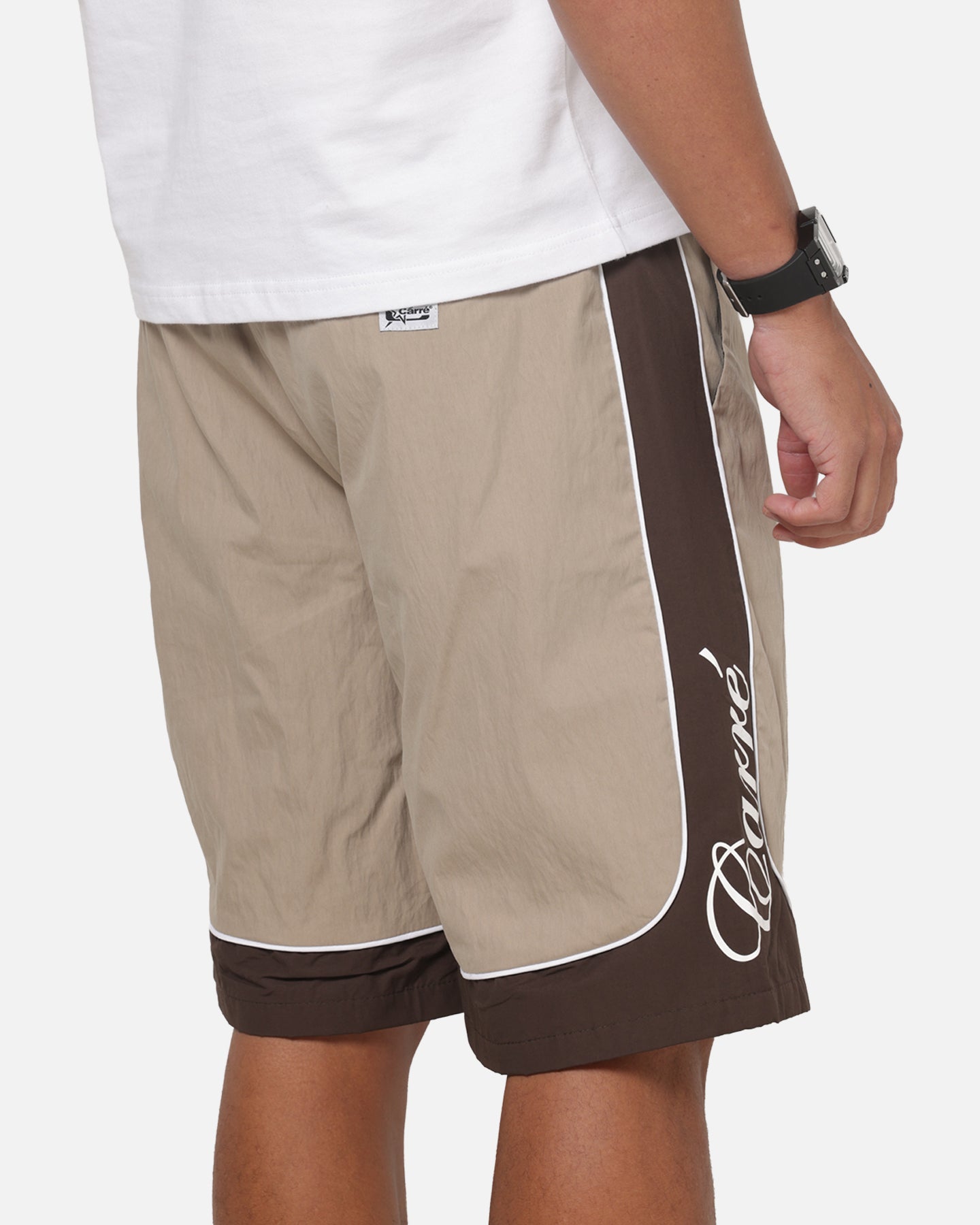 Carre Script Boardshorts Brown