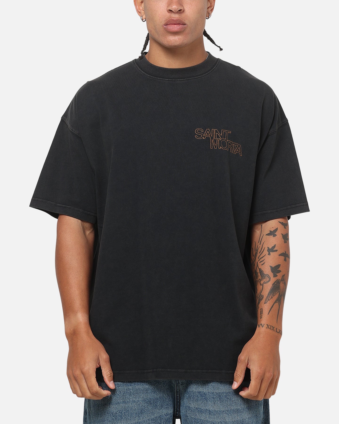 Saint Morta Heritage V2 Boxy T-Shirt Washed Black