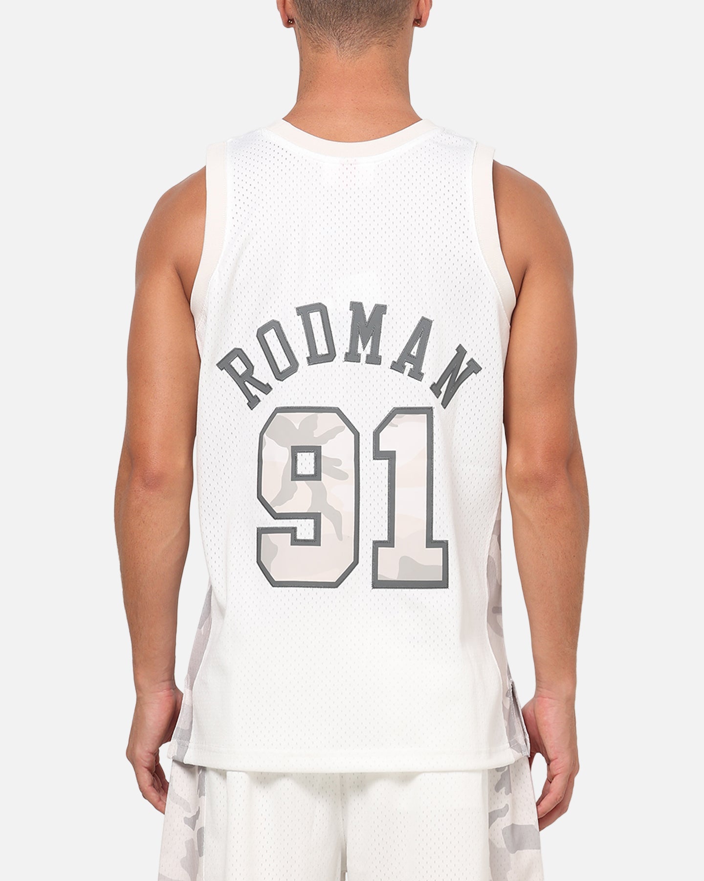 Mitchell & Ness Chicago Bulls Dennis Rodman #91 Snow Camo Energy Swingman Jersey Vintage White