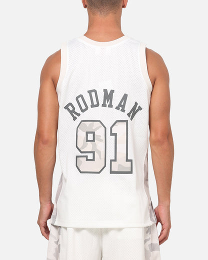 Mitchell & Ness Chicago Bulls Dennis Rodman #91 Snow Camo Energy Swingman Jersey Vintage White