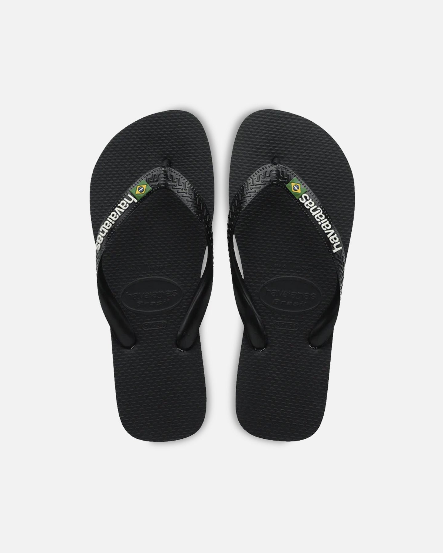 AVILA Havaianas Top Brazil Logo Thongs Black