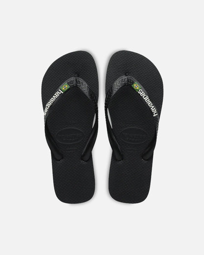 AVILA Havaianas Top Brazil Logo Thongs Black