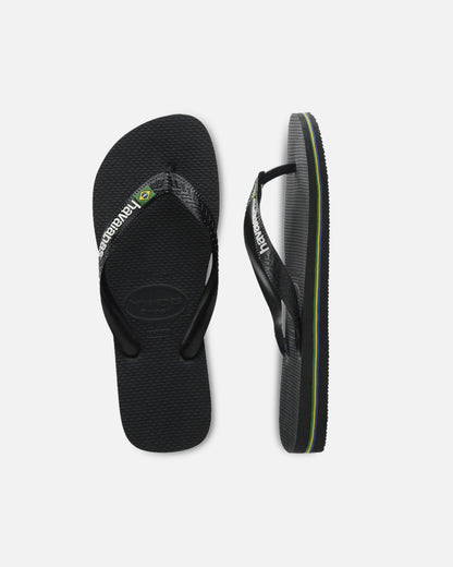 AVILA Havaianas Top Brazil Logo Thongs Black