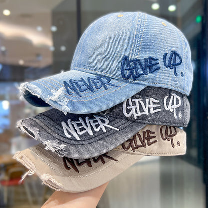 Never Give Up Baseball Cap