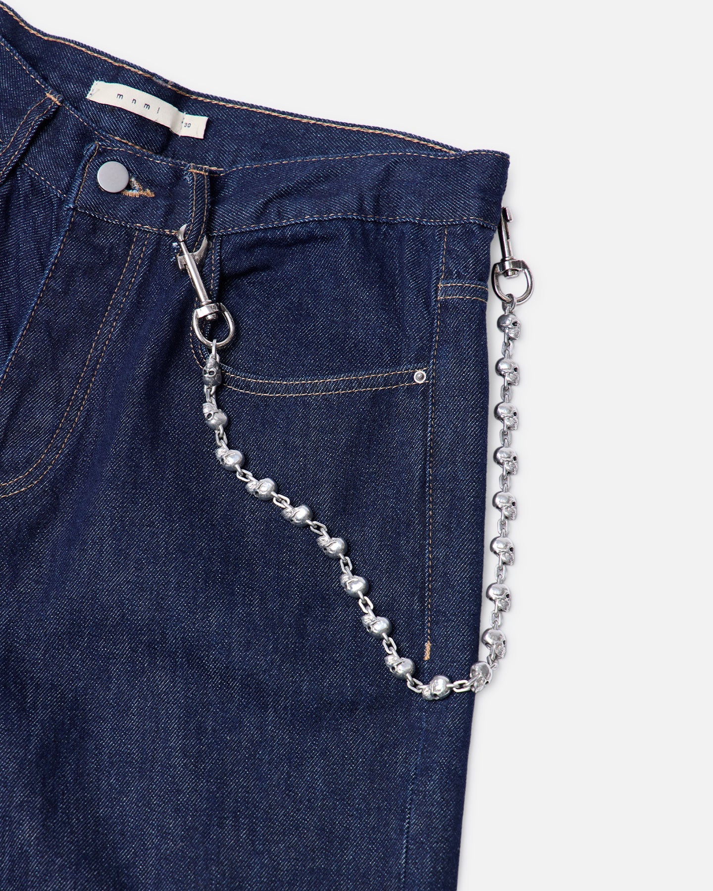 MNML Skull Wallet Chain Silver