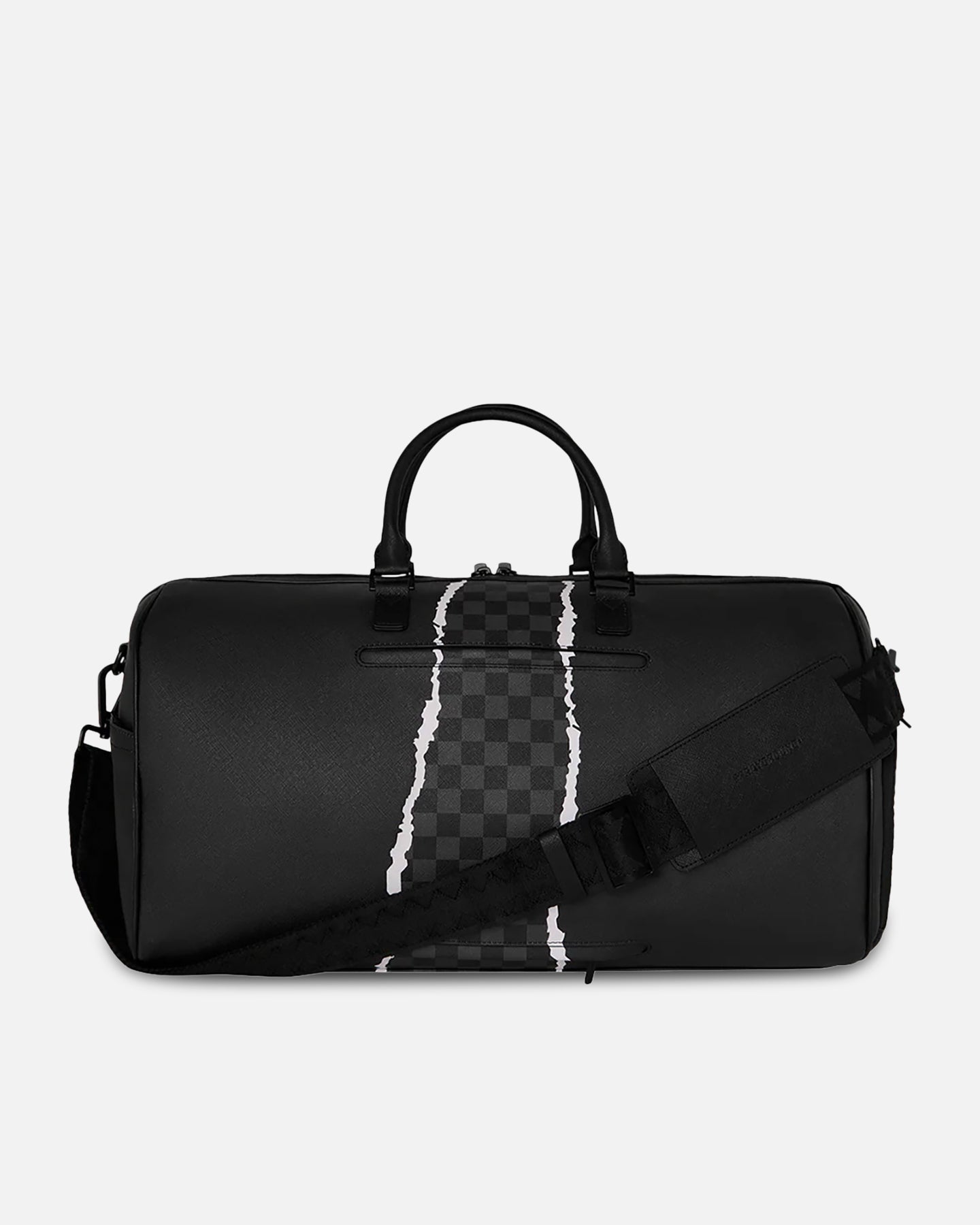 AVILA Sprayground Centre Rip Grey Check Mini Duffle Bag