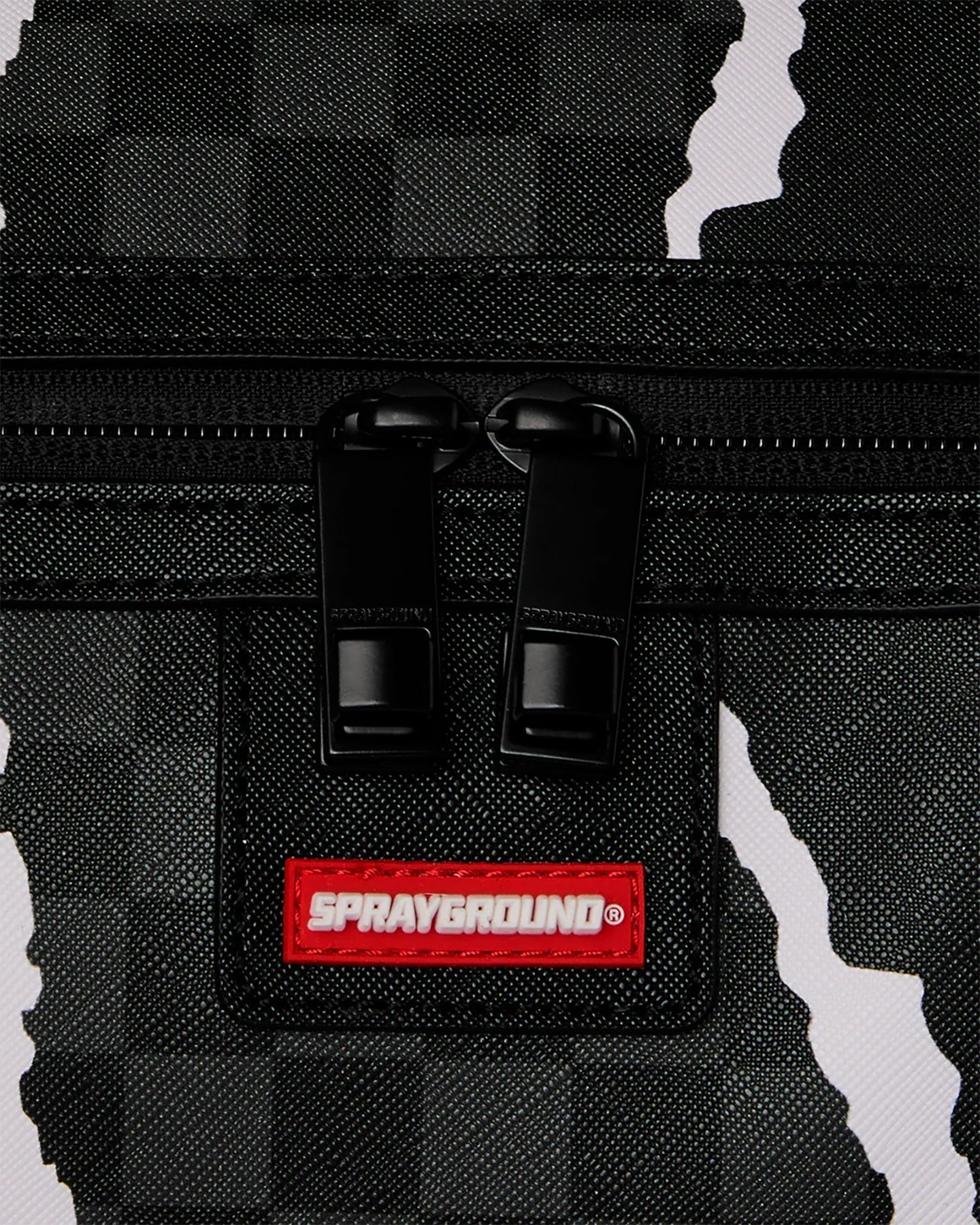 AVILA Sprayground Centre Rip Grey Check Mini Duffle Bag