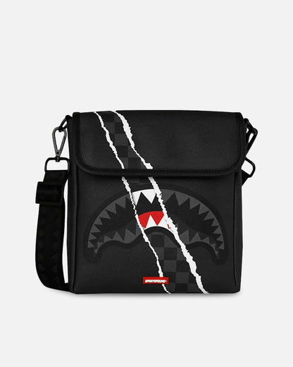 AVILA Sprayground Centre Rip Grey Check Messenger Sling Bag