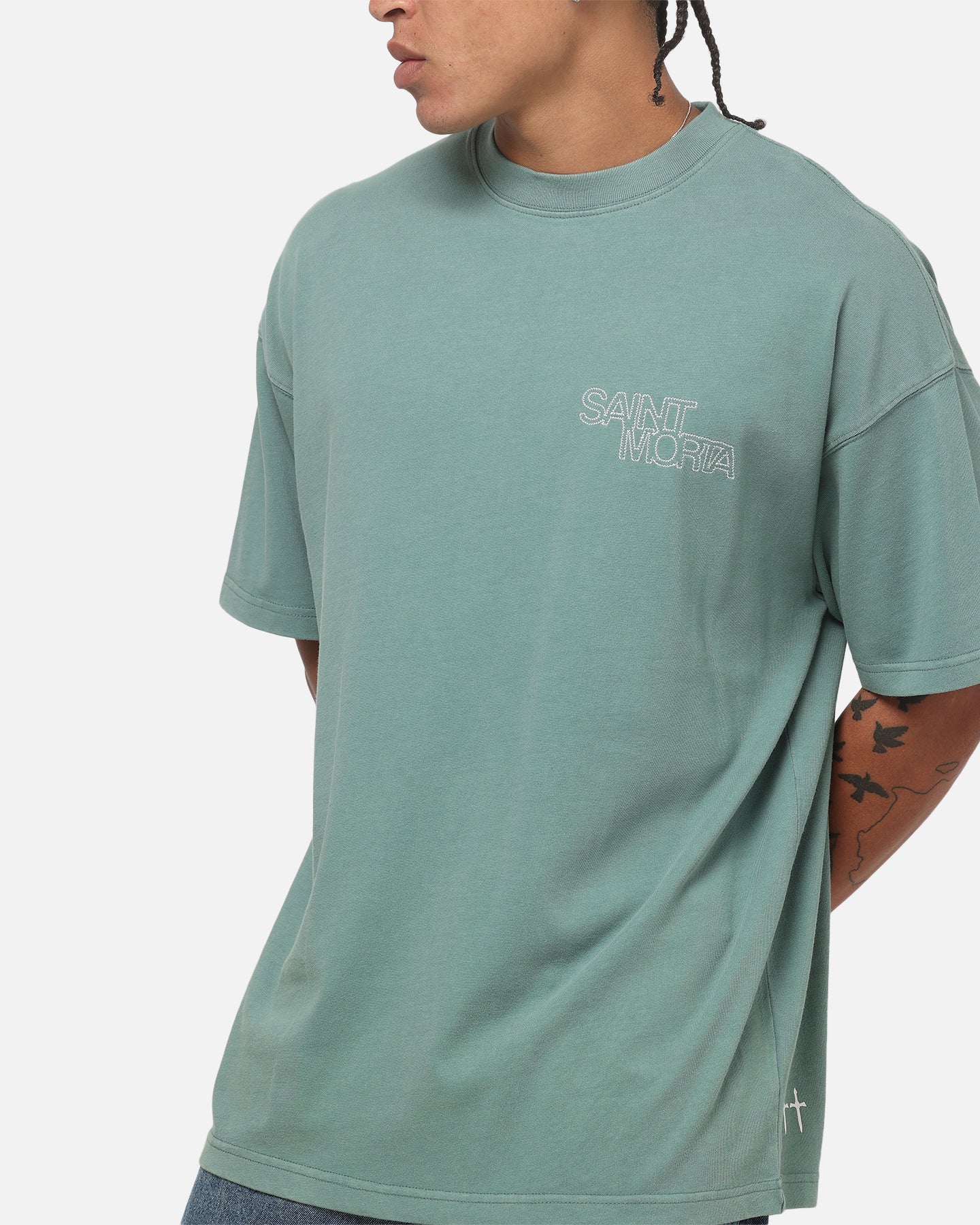Saint Morta Heritage V2 Boxy T-Shirt Washed Green