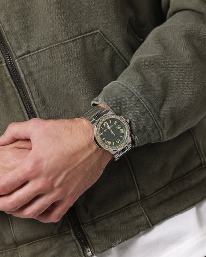 AVILA Palm Angeles Stratos Watch Silver/Gold/Green
