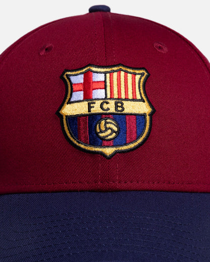 New Era FC Barcelona 'Contrast' 9FORTY Strapback Dark Red