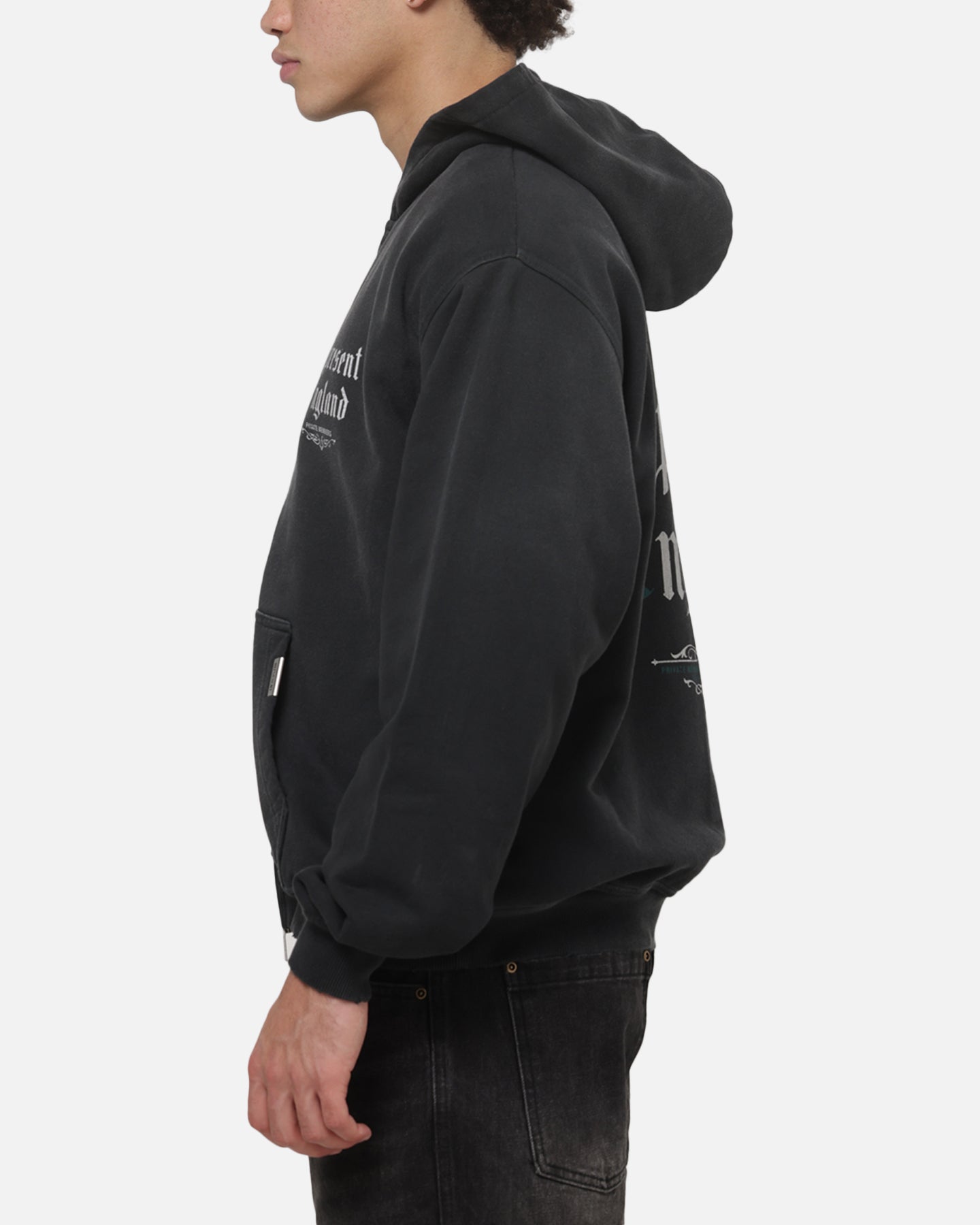 Represent Private Members Hoodie Stained Black