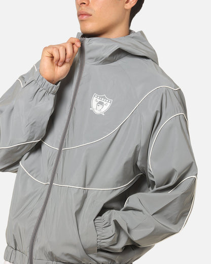 Mitchell & Ness Las Vegas Raiders Nylon Tracksuit Jacket Grey