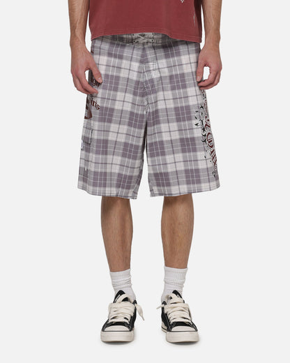 Worship Catharsis Long Boardshorts Light Grey