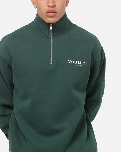 Vouseti The OG Quarter Zip Crewneck Forest Green