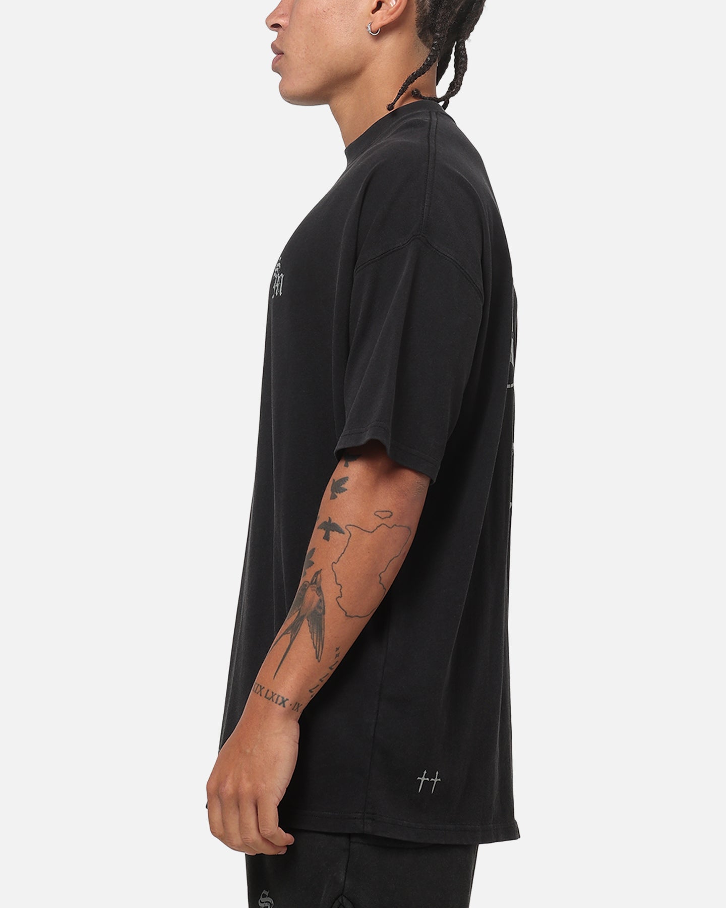 Saint Morta ATH-LTC S4 Boxy T-Shirt Washed Black
