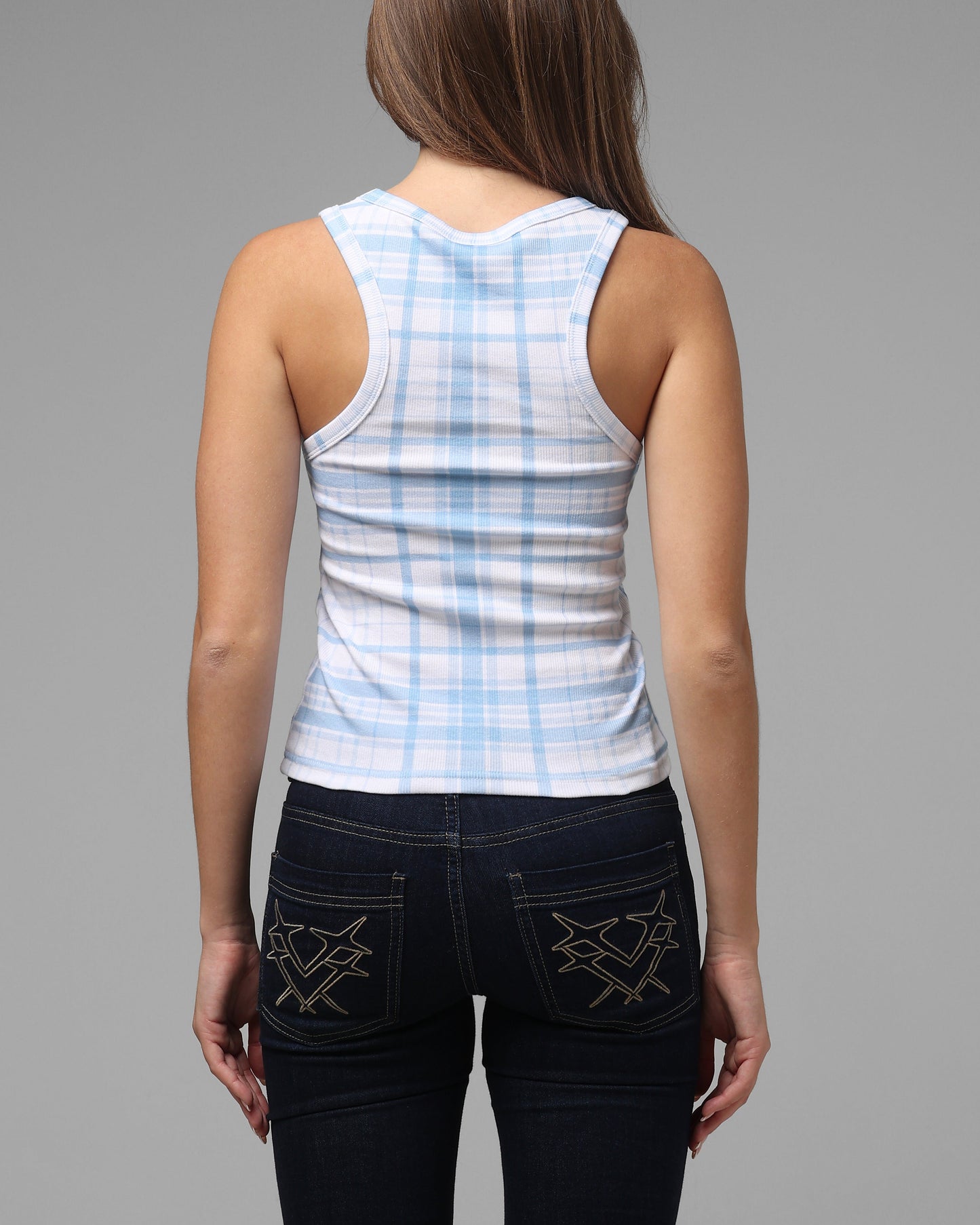 Loiter Women's Shibuya Tank Blue Plaid