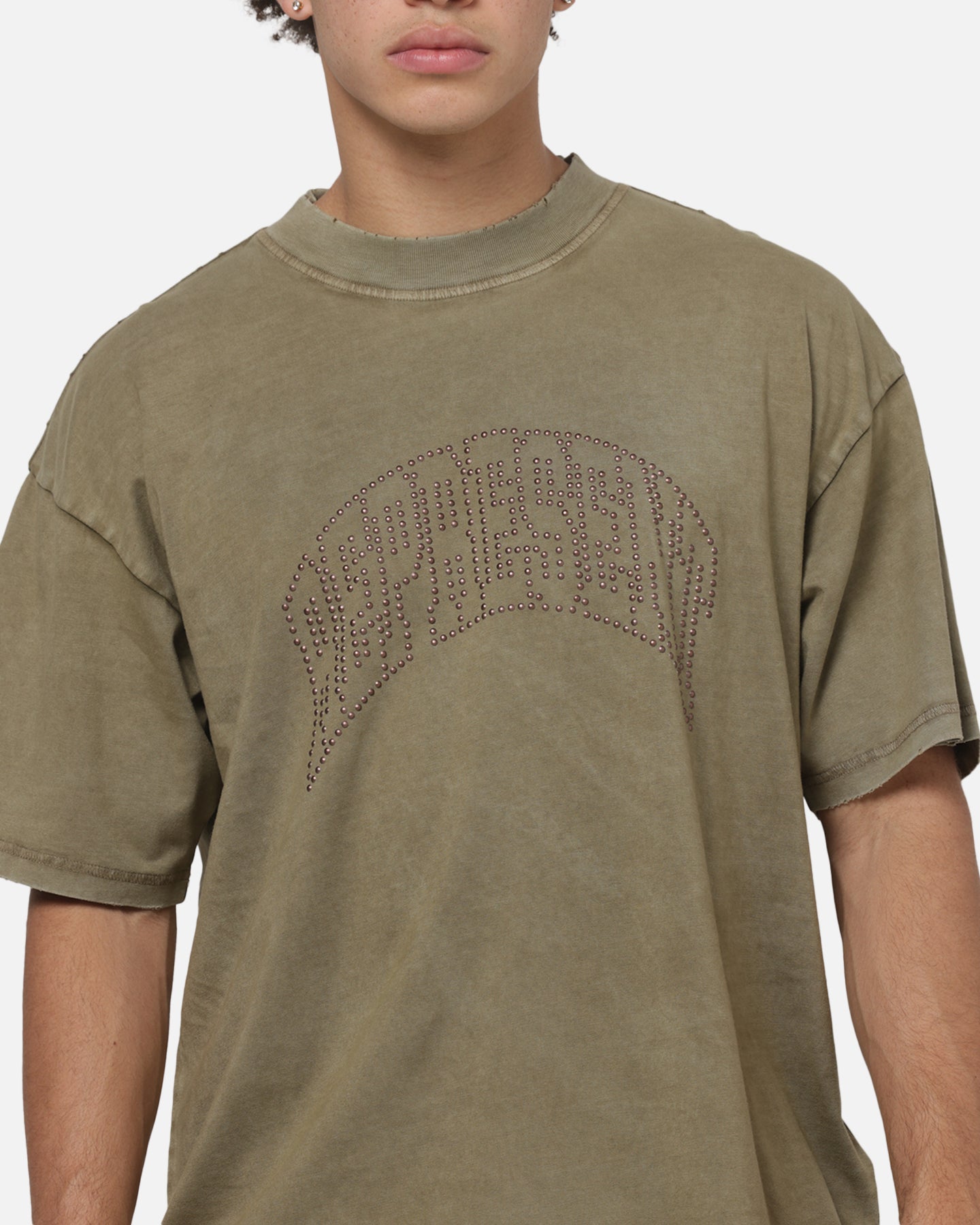 Represent Embellished Represent T-Shirt Vintage Khaki
