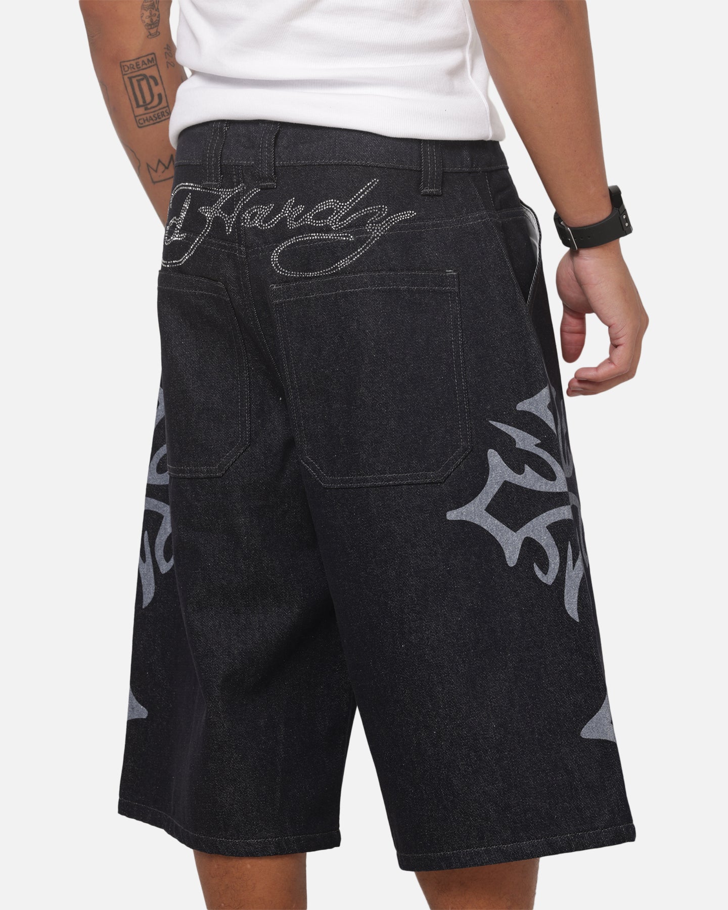 Ed Hardy Trinity Jorts Indigo