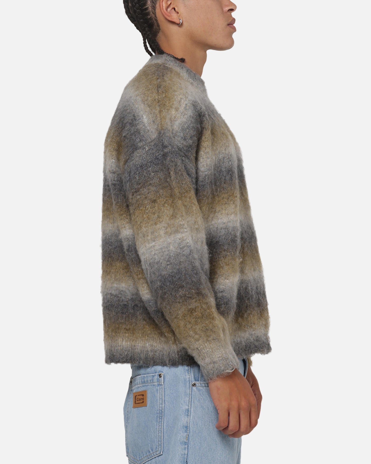 Carre Ombre Knitted Jumper Brown Stripe