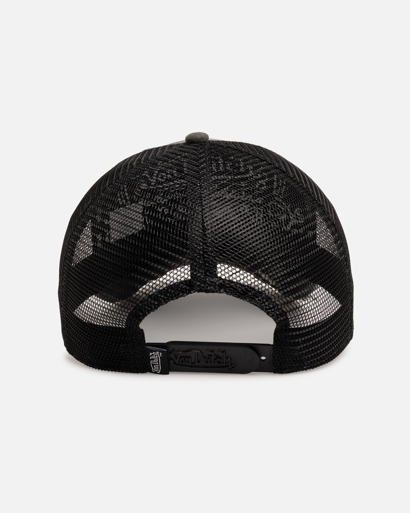 Von Dutch Worn Out Trucker Snapback Hat Washed Black