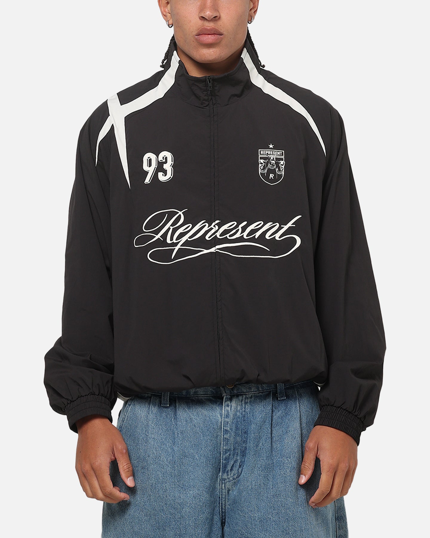 Represent Woven Track Star Jacket Jet Black