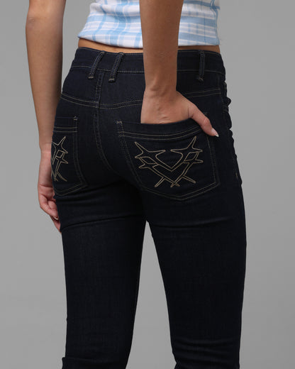Loiter Women's Shibuya Low Rise Jeans Indigo Denim