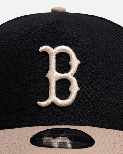 New Era Boston Red Sox 'Black Camel' 9FORTY A-Frame Snapback Black/Camel