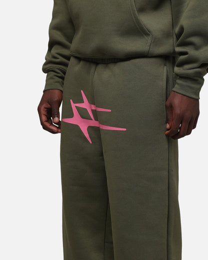 Loiter Hybrid Sweatpants Olive/Pink