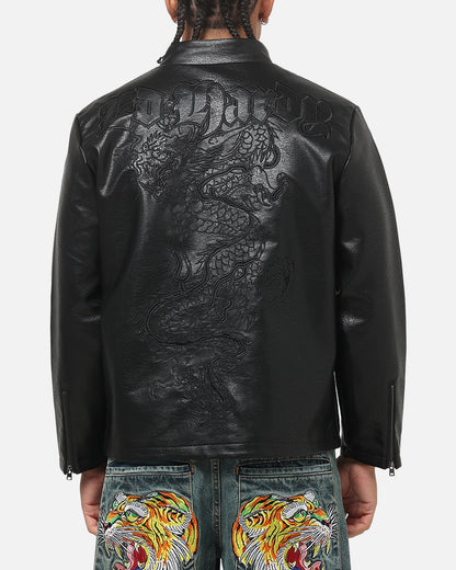 Ed Hardy Fury Biker Jacket Black