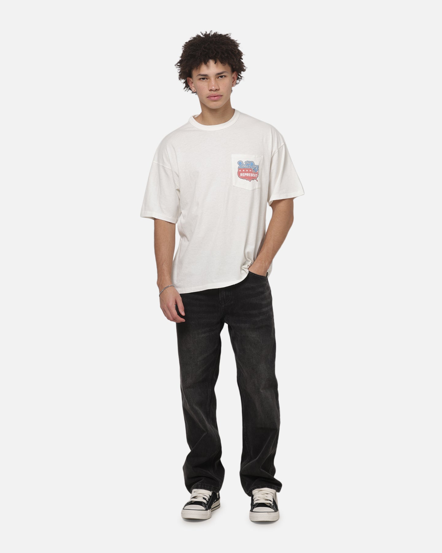 Represent Beach Boys Americas Band T-Shirt Flat White