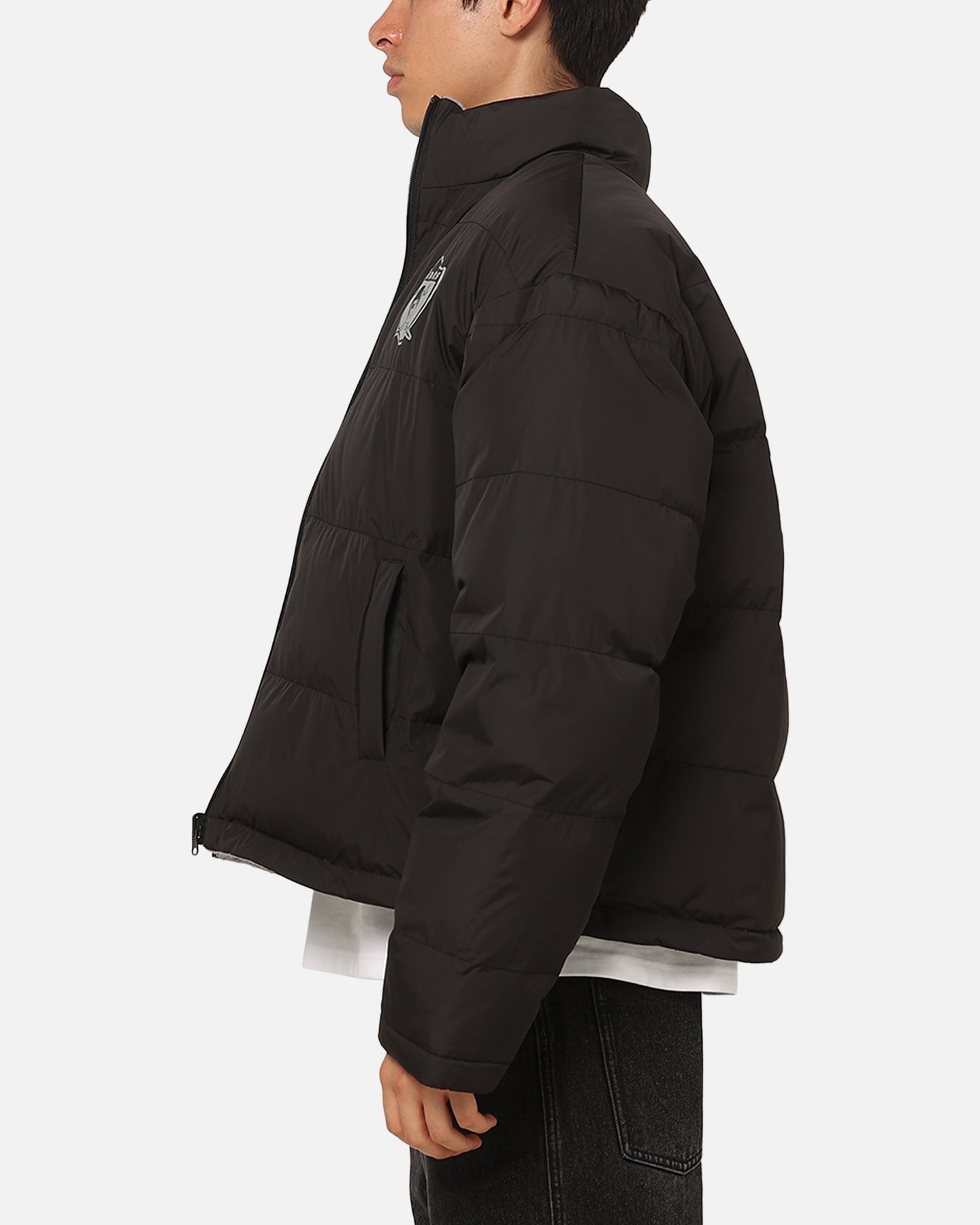 Mitchell & Ness Las Vegas Raiders Reversible Puffer Jacket Black