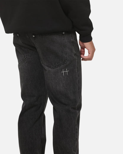 Saint Morta Verra Distressed Jeans Black Smoke Vintage
